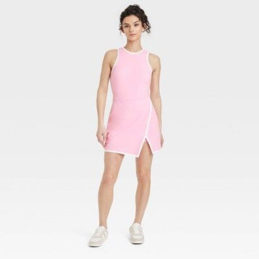 Women's High-Neck Wrap Active Dress - All In Motion Pink S